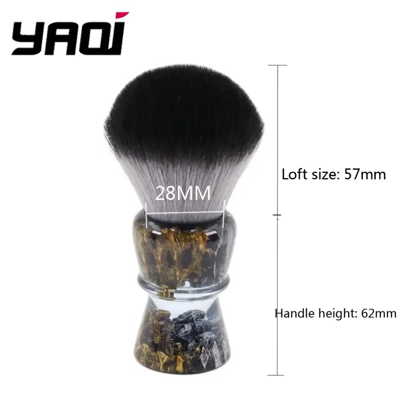 YAQI ROCKS 28mm 합성 헤어 레진 핸들 남성용 습식 면도 브러쉬 빠른 배송