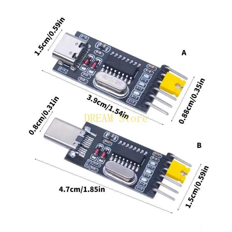 MCU 프로그래밍 디버깅을 위한 직렬 포트 CH340G 모듈에 직렬 포트 전화 USB에 5Pcs 유형 C 포트 다운로드 베스트 세일