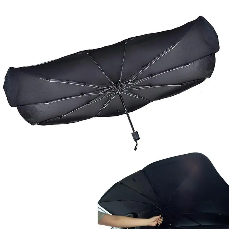 

Автомобильный зонт на лобовое стекло, складной зонт, Солнцезащитный зонт для автомобильных блоков, отражающий УФ-луч, защита от пыли, автомобильный солнцезащитный козырек для большинства