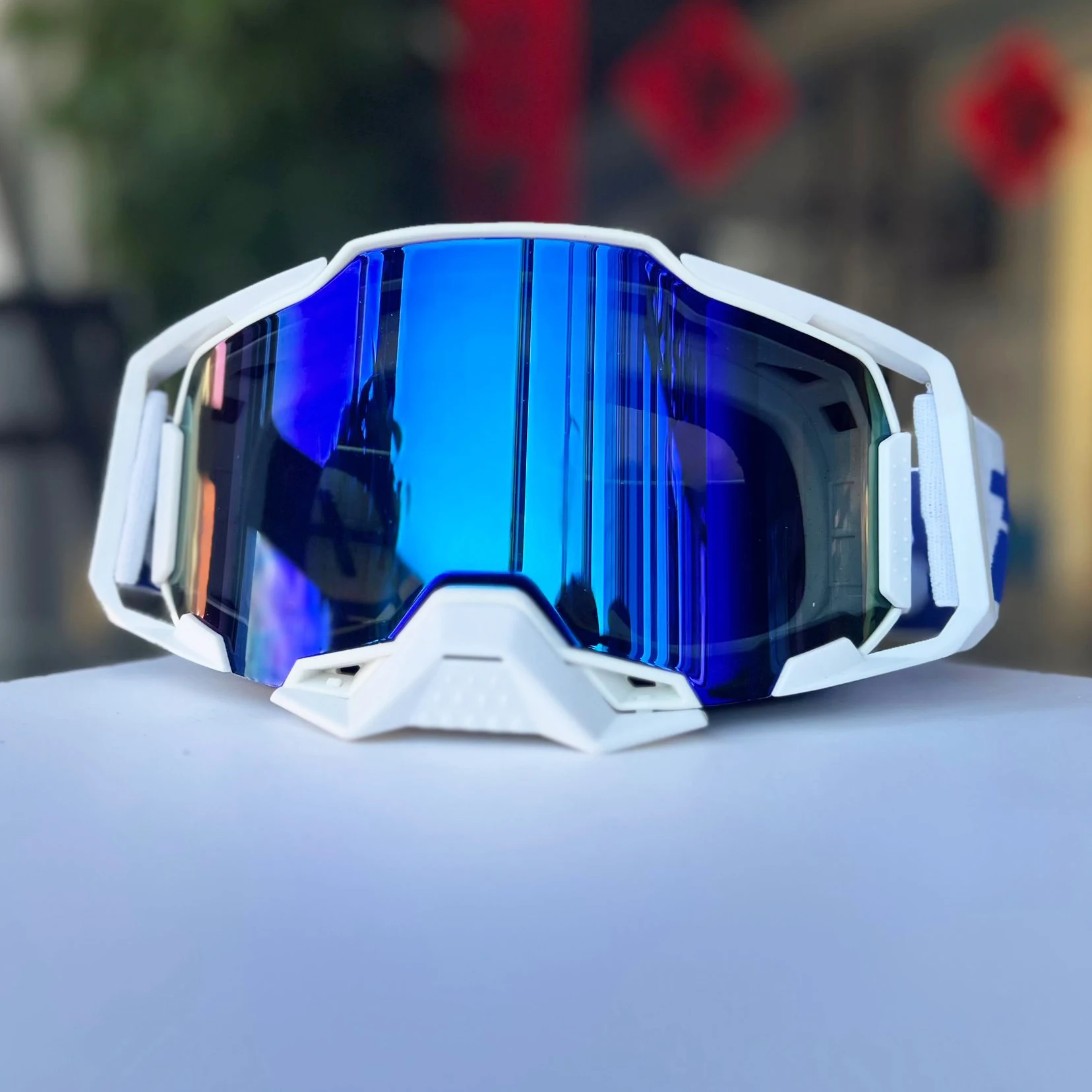 TWO-X ATOM Gafas De Motocross Neon - VORTEX Con Efecto Espejo Iridium - Foto 3