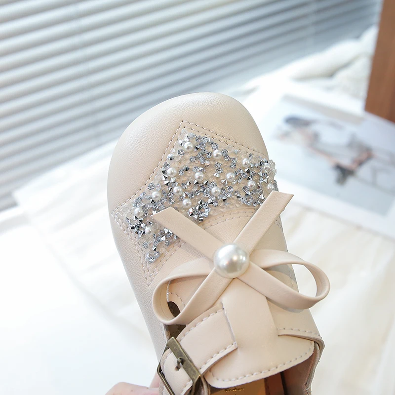 Girls Leather Ballet Shoes Soft Kids Princess