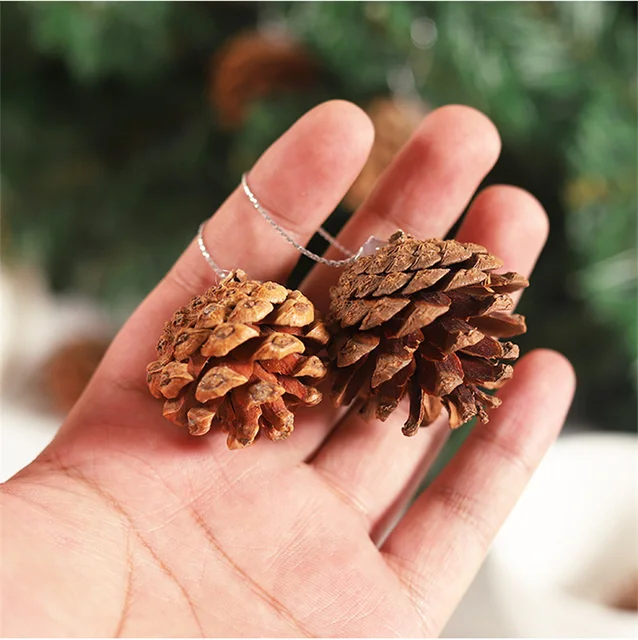 6pcs Small Pine Cones Xmas Craft Making Decoration For Home Decor Halloween  New Year Navidad Pendant Accessories - AliExpress