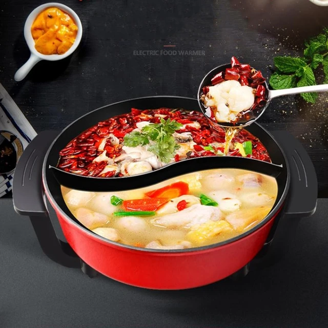 304 Stainless Steel Chinese Hot Pot Thicken 2 In 1 Divided Hotpot with  Glass Cover Kitchen Nonstick Cooking Pan Induction Cooker - AliExpress