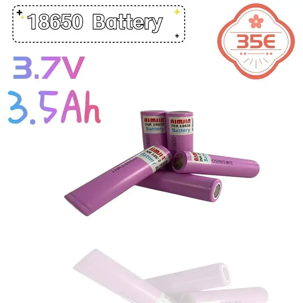 Batteria 3.7V 3500Mah 18650 Per Samsung 35E Inr 18650 Batteria Al Litio Lon Sostituzione Batteria Esterna + Caricabatterie
