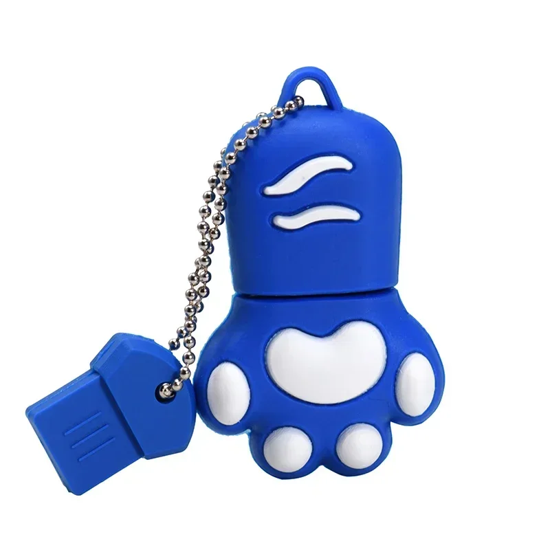 thumbnail image 1 of Cartoon Cat Paw Pen Drive 64GB Free Key Chain Pendrive 32GB Red USB Flash Drive 16GB 8GB 4GB Cute High-speed Memory Stick 128GB, 1 of 5