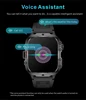 2025 New Rugged Military Fitness BT call SmartWatch Men For Android Xiaomi IOS 3ATM Waterproof Sport Ai Voice Calling Smartwatch 4
