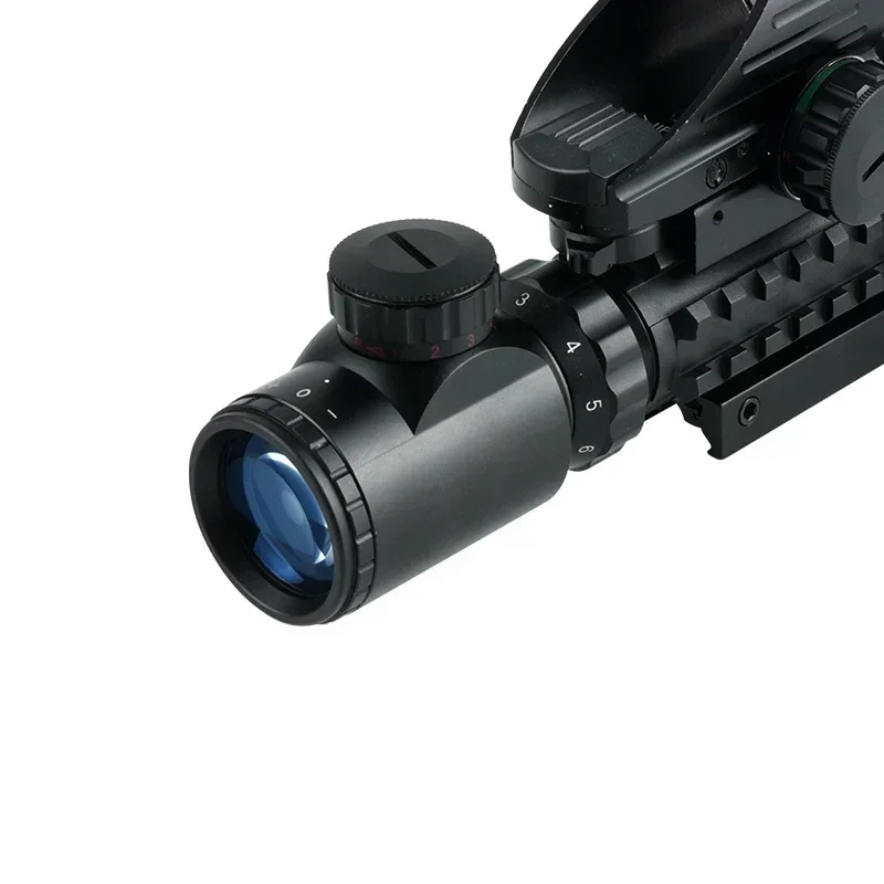 3-9x32 Tactical Red/Green Reticle Riflescope Red Laser Combo Scope Reflex Holographic Dot Sight Hunting Shooting Optical