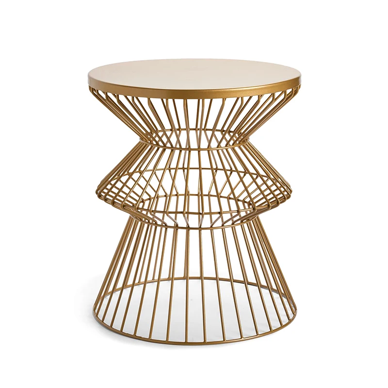 

European and American Style Simple Wrought Iron Side Table, Mini Round Table