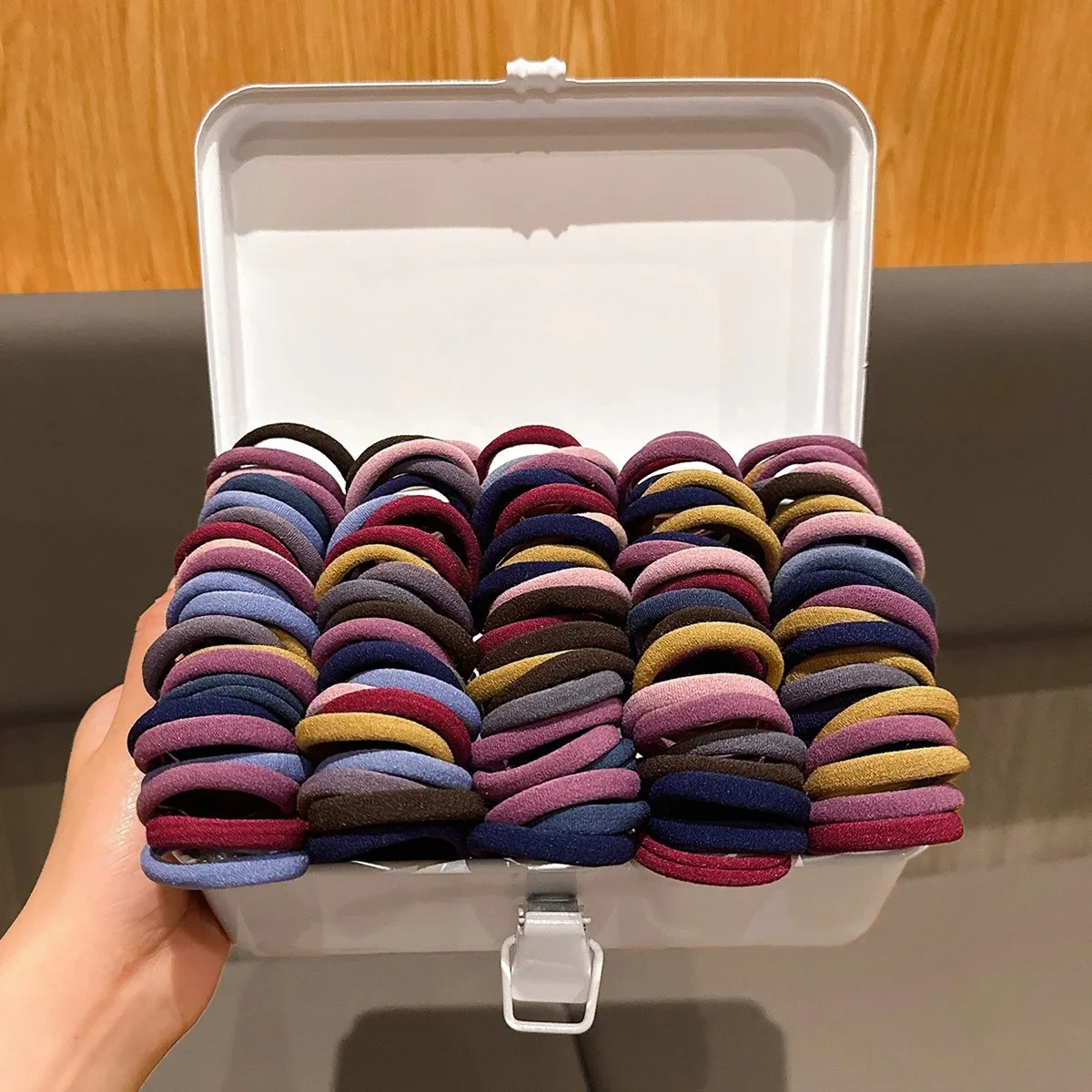 여자아이들을 위한 화려한 탄성 헤어 타이, 포니테일 홀더, 스크런치, 고무줄, 여성 패션 헤어 액세서리, 탄성 헤어 밴드