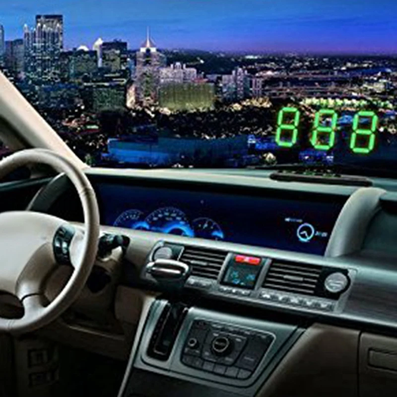 범용 GPS 헤드업 디스플레이, 자동차 GPS 속도계, 디지털 속도 프로젝터, 전면 유리 프로젝션, 과속 경보 포함, 모든 V