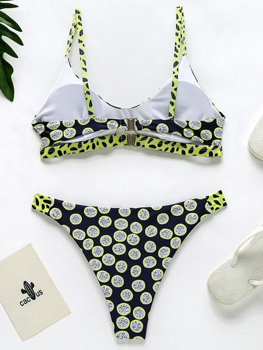 2024 Sexy Polka Dot Bikini Women Swimsuit Female Brazilian Swimwear Two pieces bikini set Hollow out High cut Bathing Suit Swim