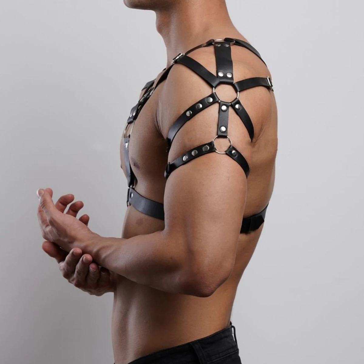 Leather Chest Harness Men Harness Belts Body Straps Costumes
