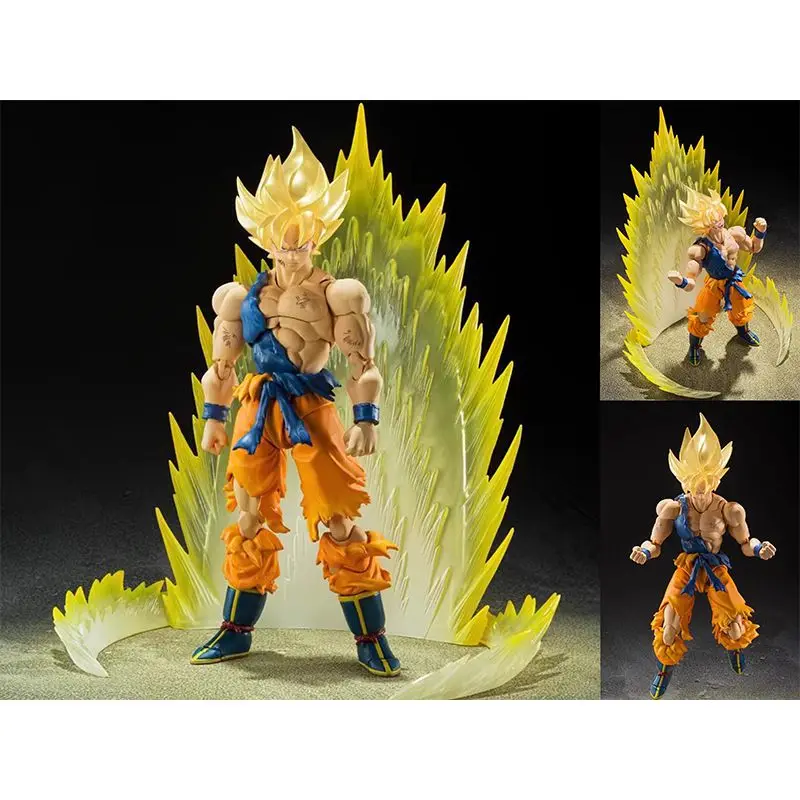 

Original Bandai S.H.Figuarts Dragon Ball Z Super Saiyan Battle Damaged Sun Goku Exclusive Edition TN15th Anime Figures Model