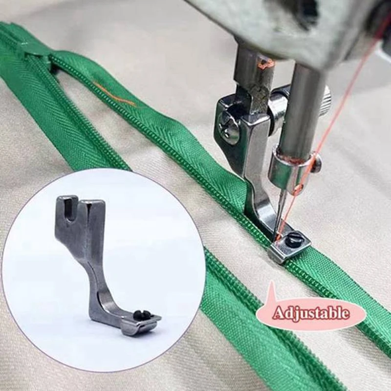 AA50-Adjustable Invisible Zipper Presser Foot Unilateral Zipper Feet For Single Needle Lockstitch Industrial Sewing Machine
