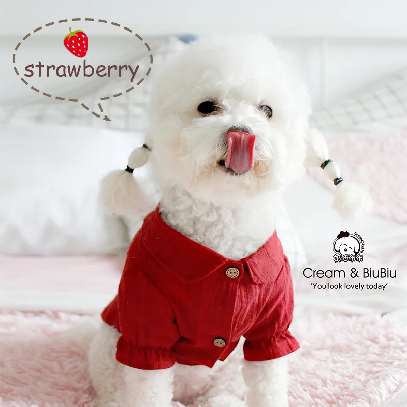 CREAM&BIUBIU Pet Dog Cat Clothes Spring and Summer Thin Cute Puff