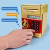 Children's interactive mini ATM bank toy, piggy bank with automatic money reels, secure coin storage and combination lock - age 5