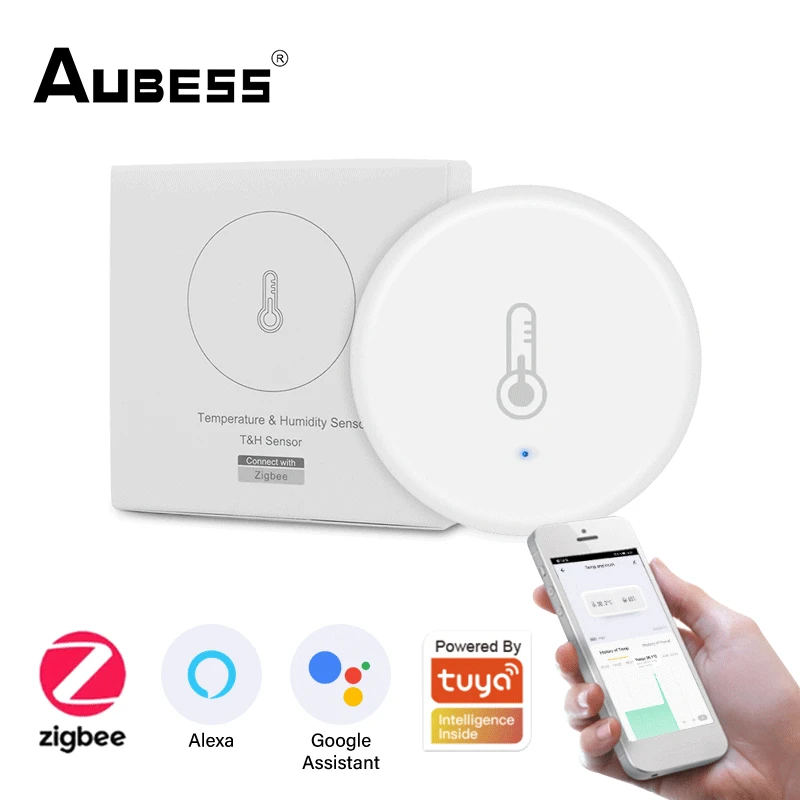 

Moes Tuya Smart Smart Temperature And Humidity Sensor Battery Powered Security With Tuya Smart Life App Alexa