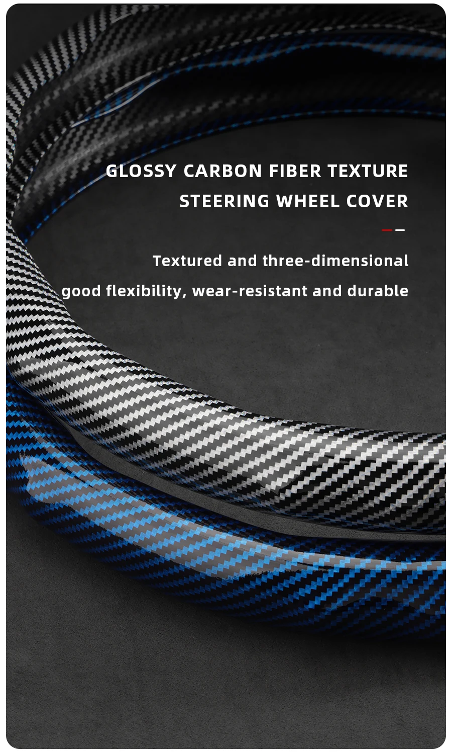 Passend für Nissan Carbon Fiber Texture Lenkradbezug mit Snap-On Wave-Shaped Sport Design Sentra Qashqai Rogue Altima Sylphy Murano Micra Kicks Play Pathfinder Ariya Armada Frontiere Leaf Versa – Detail 5