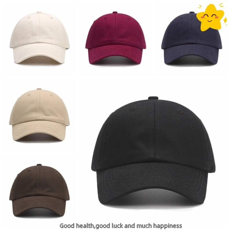 

new soft top size 56-62 big head breathable baseball cap solid colors outdoor sports cotton hat fashion men unisex hip hop cap