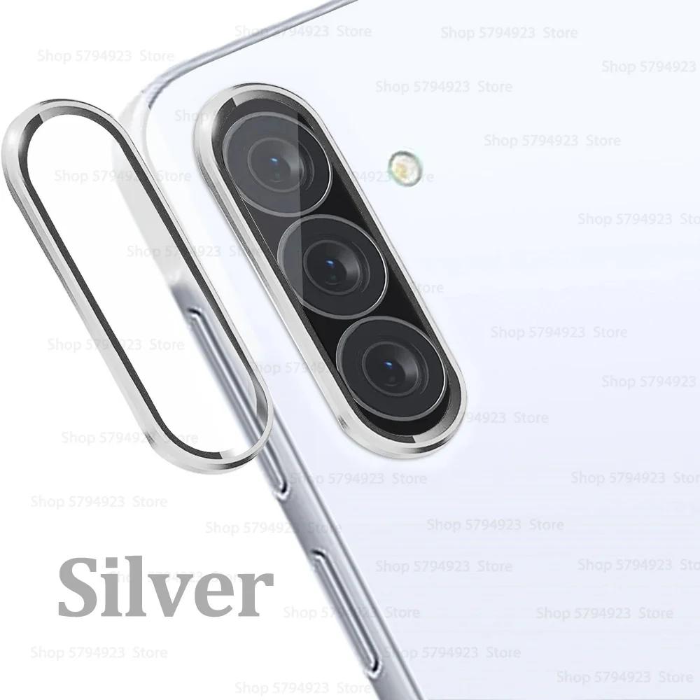 Premium Back Lens Glass Case with Metal Alloy Ring Protector Film