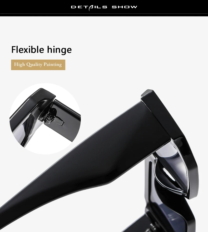 2024 neue Sonnenbrille Frauen hochwertige Retro Sonnenbrille rechteckige Brille modische Trend Punk-Stil Design-Brille – Detail 3