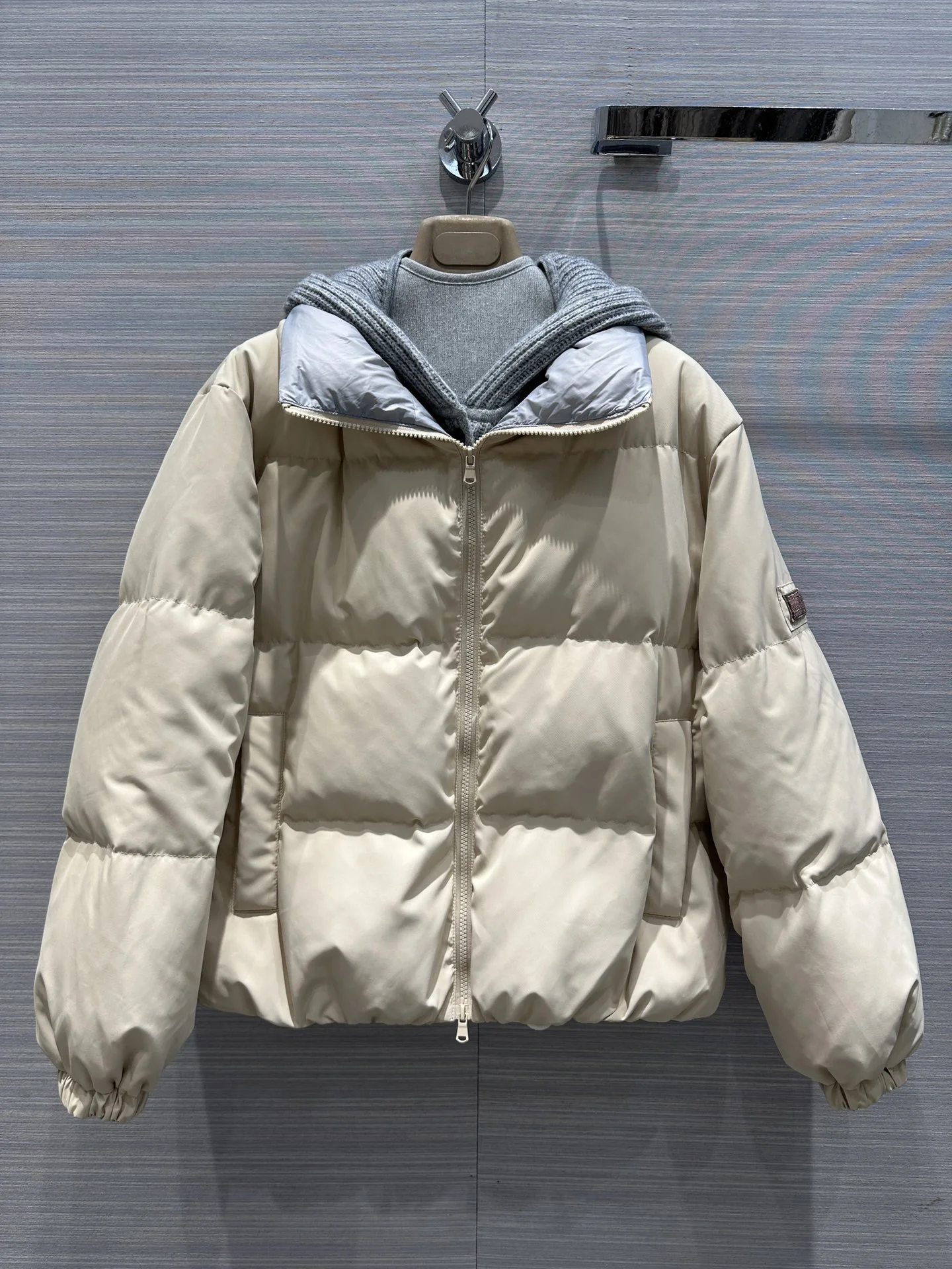 Women's Clothing Fake two piece hooded fashionable down jacket Winter New  NO.18 thick cotton clothing couple style korean loose fashion fake two piece splicing hooded top men s women s spring jacket winter
