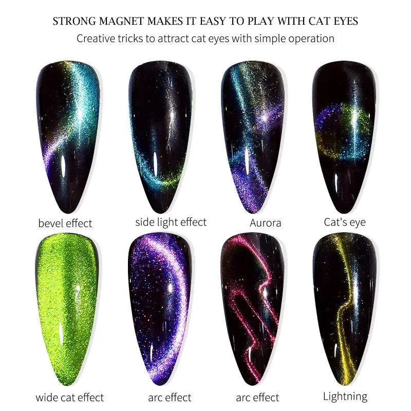 Double-ended Magnet Stick Cat Eye Nail Polish Gel Use Cat's Eye 9D Effect UV Gel Thickened Upgraded Powerful Large Magnet Tool magnetic nail art tools cat eye nail tool magnetic nail tools