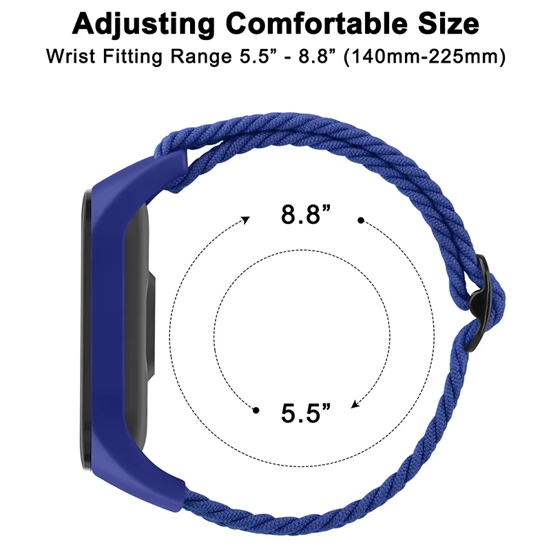 Elastic Nylon Braided Solo Loop Strap with Adjustable Buckle