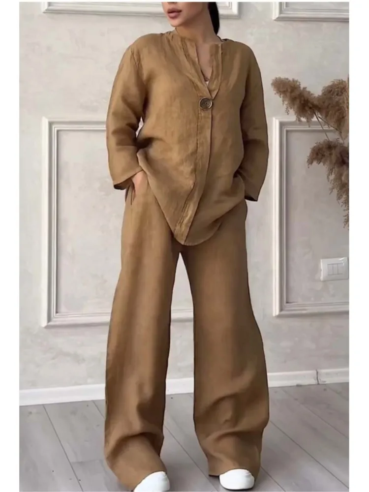 Women's Casual V Neck Cotton Linen Midi Dress Summer Half Sleeve Knee  Length Shift Dresses White