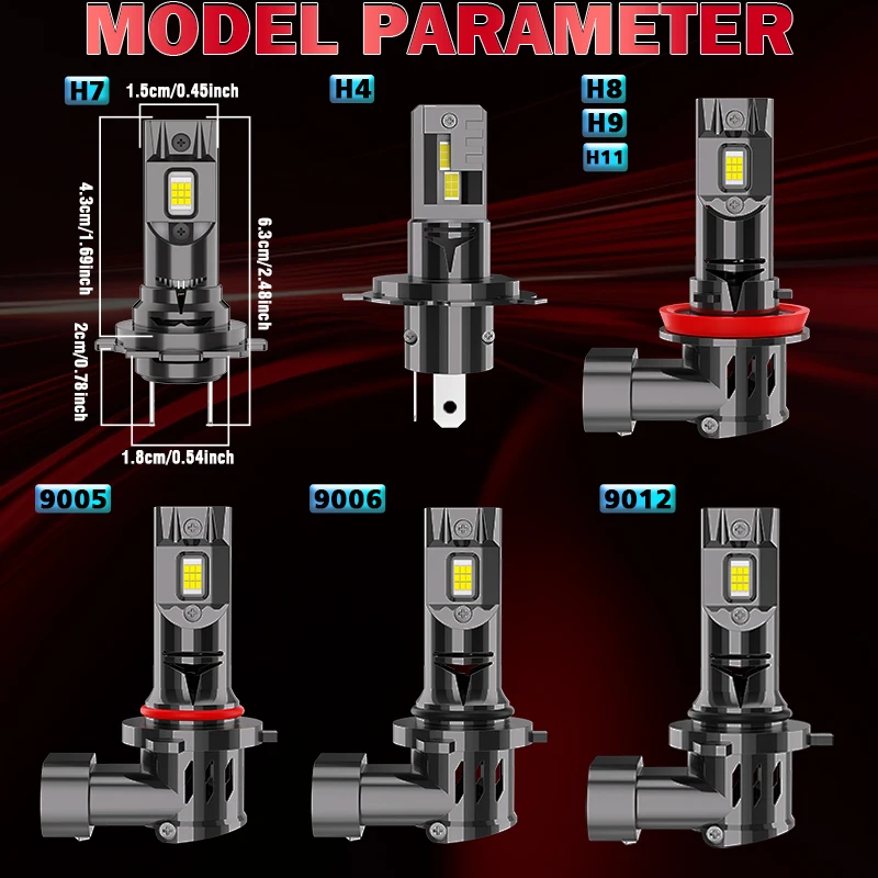 9005 H7 LED 헤드라이트 18개 9035 SCP H4 H11 9006 HB3 HB4 H9 H8 터보 미니 무선 팬 장착 자동 다이오드 램프 안개등 플러그 앤 플레이