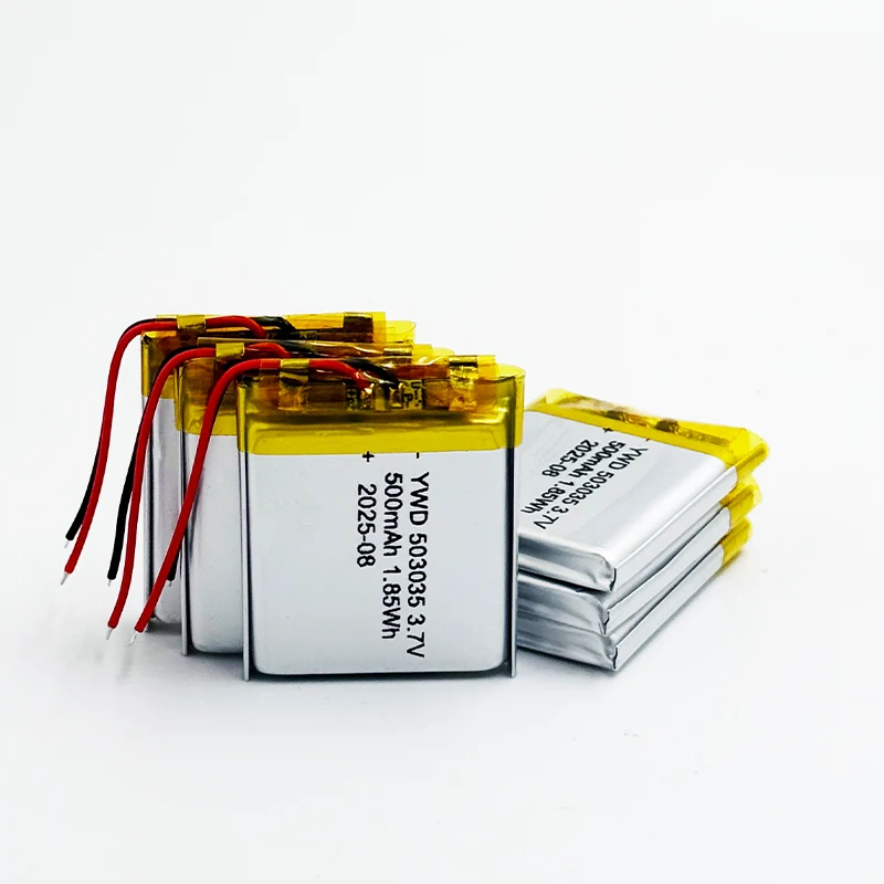 Rechargeable Lithium Polymer Battery 503035 3.7V 500mah for Car Recorder VR MP3 DVD GPS Navigationtion