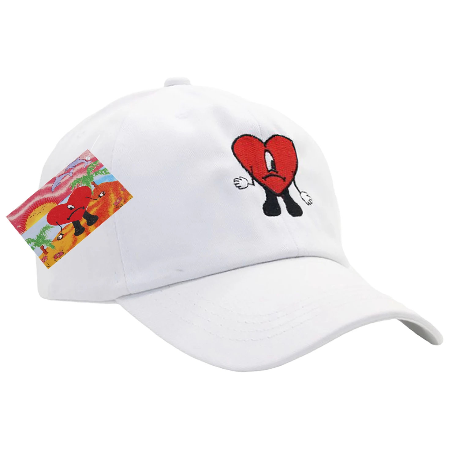 Bad Bunny baseball cap Embroidered Cotton Adjustable Dad Hat summer women peaked cap trucker hats