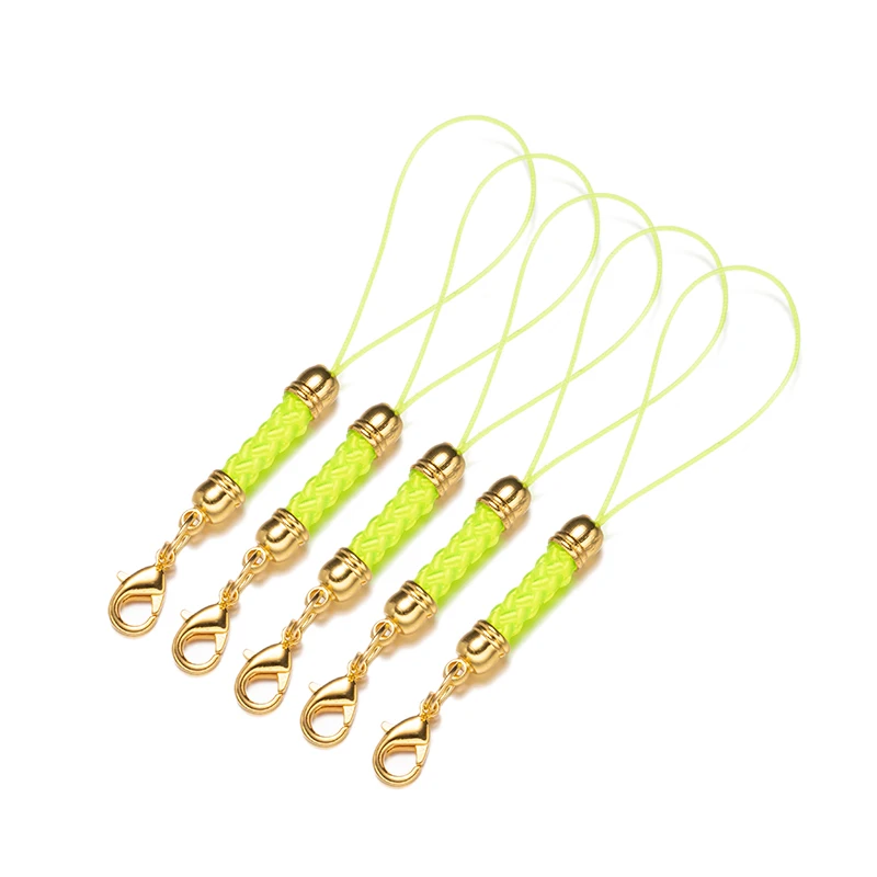 10 Stück schwarzes Schlüssel bunds eil mit Karabiner haken für DIY Schlüssel ring Anhänger Telefon kette Schmuck herstellung liefert Bastel zubehör – Detail 6
