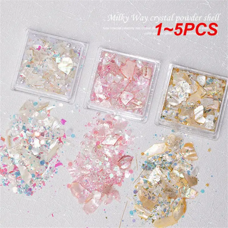 

1~5PCS Nail Patch The Galaxy Multi-style Sequin Glitter Nail Drill Symphony Of Light Nail Accessories Nail Decoration Flash