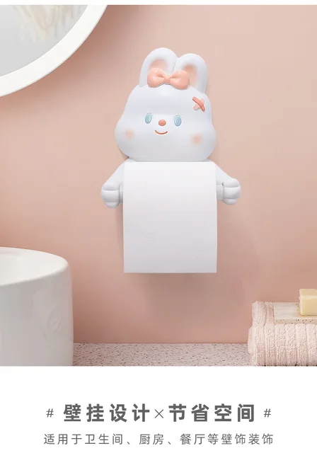 Paper Towel Holder Standing Tissue Kitchen Storage Rack Cartoon Wrapping  Paper Holder Hand Towel Rack Holder Organizer with Base panda 