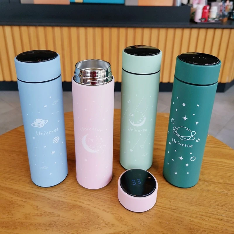Smart Stainless Steel Thermos 500ml Smart Thermos Bottle Display