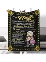 Letter Flannel Blanket for Grandmother for Kids Adults Hot Sale Baby Blanket Letter Fleece Birthday Gift 2