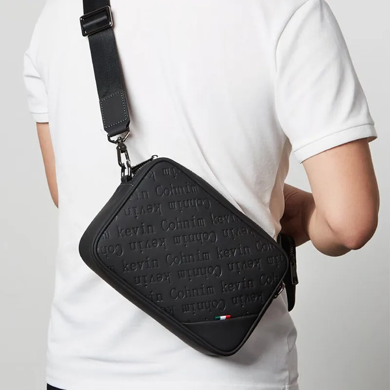 Genuine cowhide men one shoulder cross body waist bag Mens Messenger Bag Mens Shoulder Bag Light luxury fashion casual handbag handbag outdoor sports small backpack