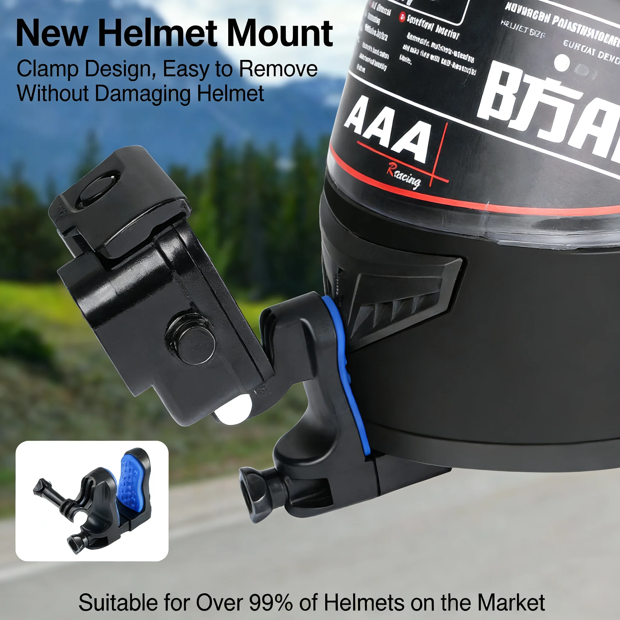 Support mentonnière casque universel pour GoPro DJI Insta360