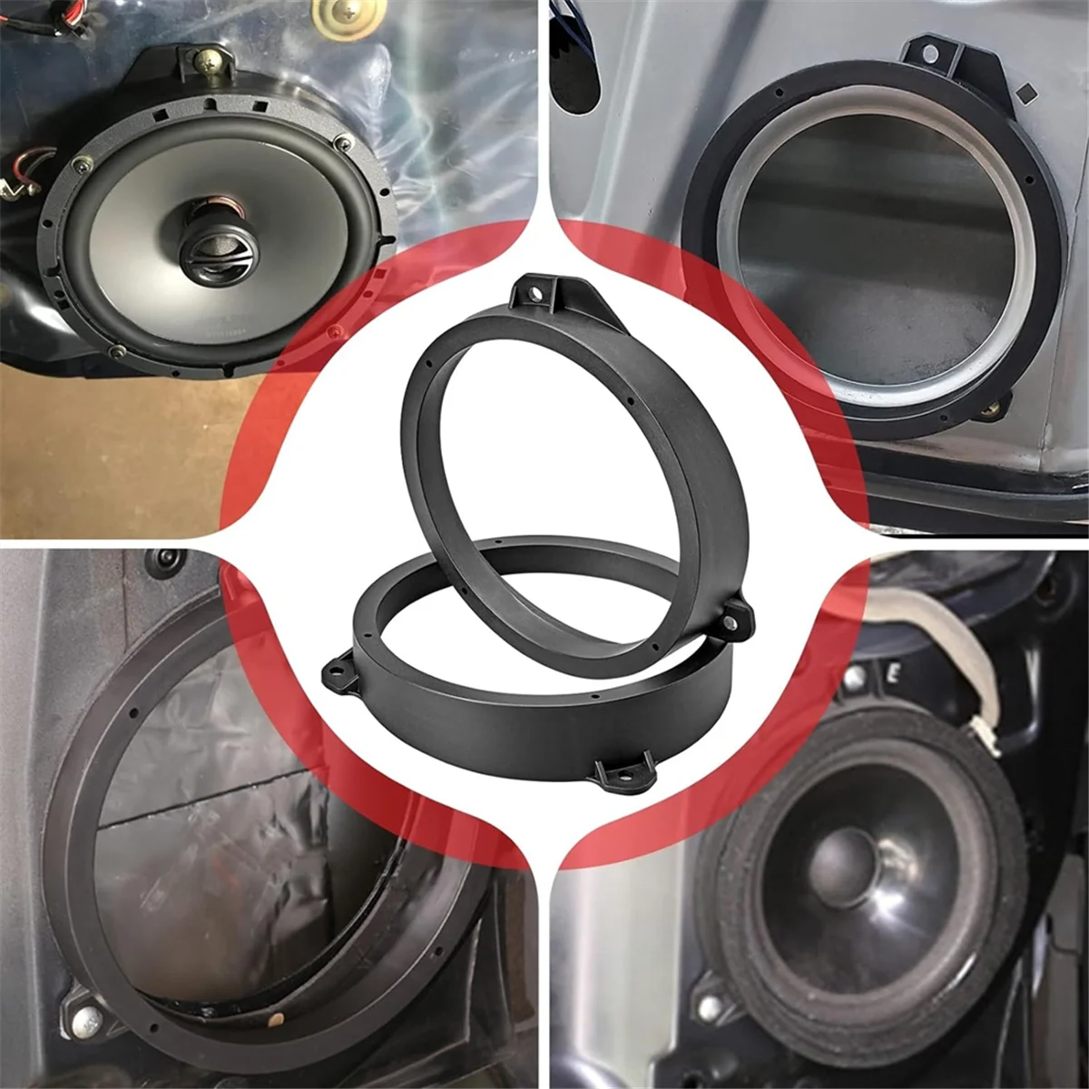 6.5 Inch Front Door Speaker Adapter For Subaru Forester Impreza Outback WRX/STI Audio