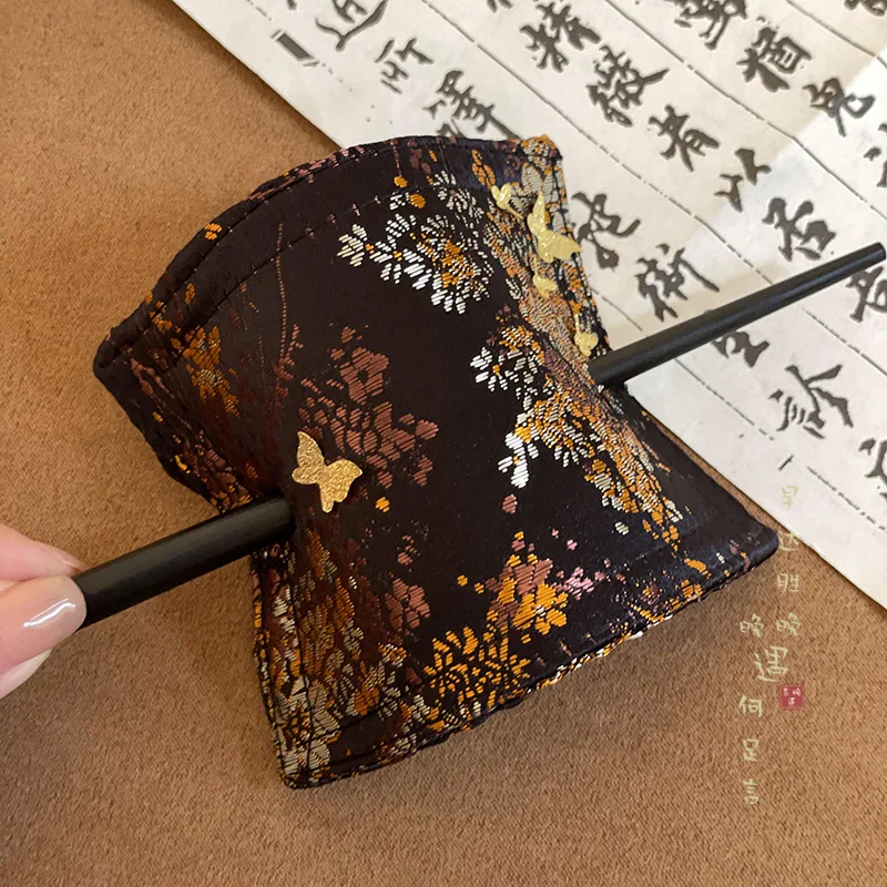 2026 Neue Chinesische Stoffblumen-Haarnadel für Frauen Vintage Stickerei-Muster Haarstab Hanfu Styling-Accessoires Haarschmuck – Detail 2