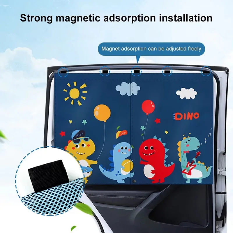 Baby Safety Seat Sun Shade Universal Magnetic Curtain Car Window Sunshade Stroller Cover UV Protection For Kids