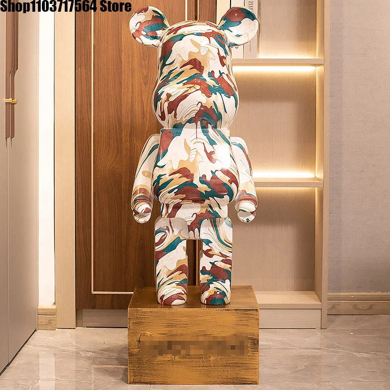 

80CM net celebrity violent bear cartoon piggy bank floor large decoration modern simple living room high-end home gifts