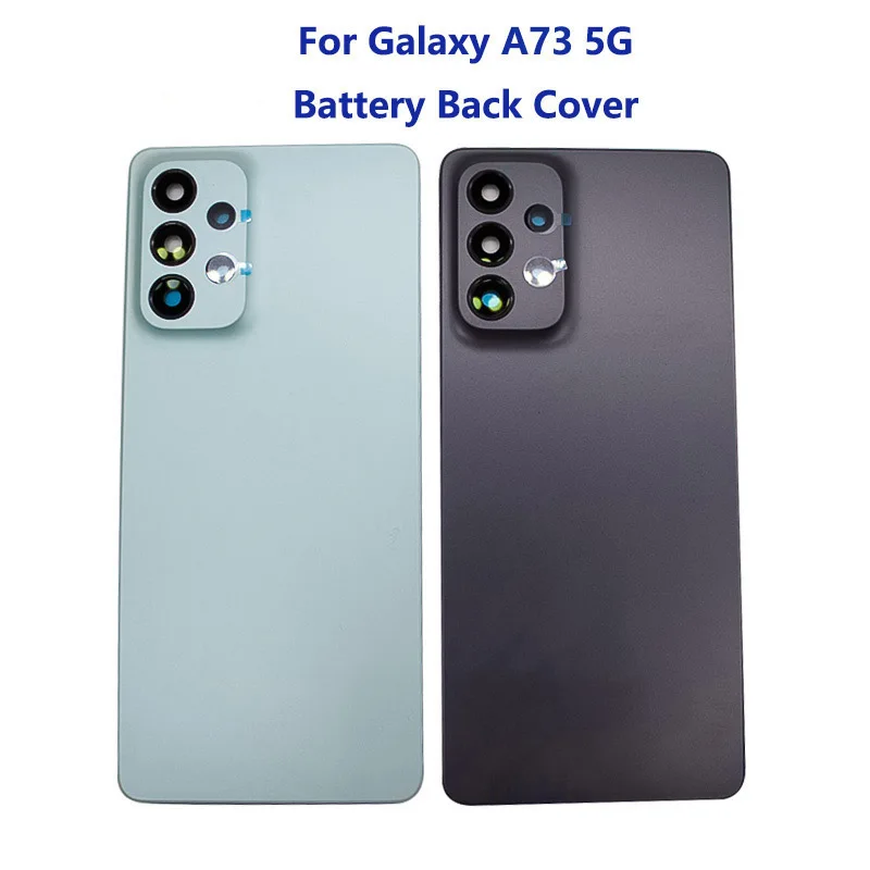 

Задняя крышка A73 2022 для Samsung Galaxy A73 5G, Крышка корпуса, Крышка батарейного отсека, задние детали, замена с логотипом