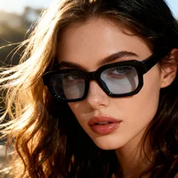 Lunettes de soleil vintage à monture rectangulaire pour femmes, 2/3 pièces, design de marque de luxe rétro, verres UV400, lunettes de soleil pour hommes 3