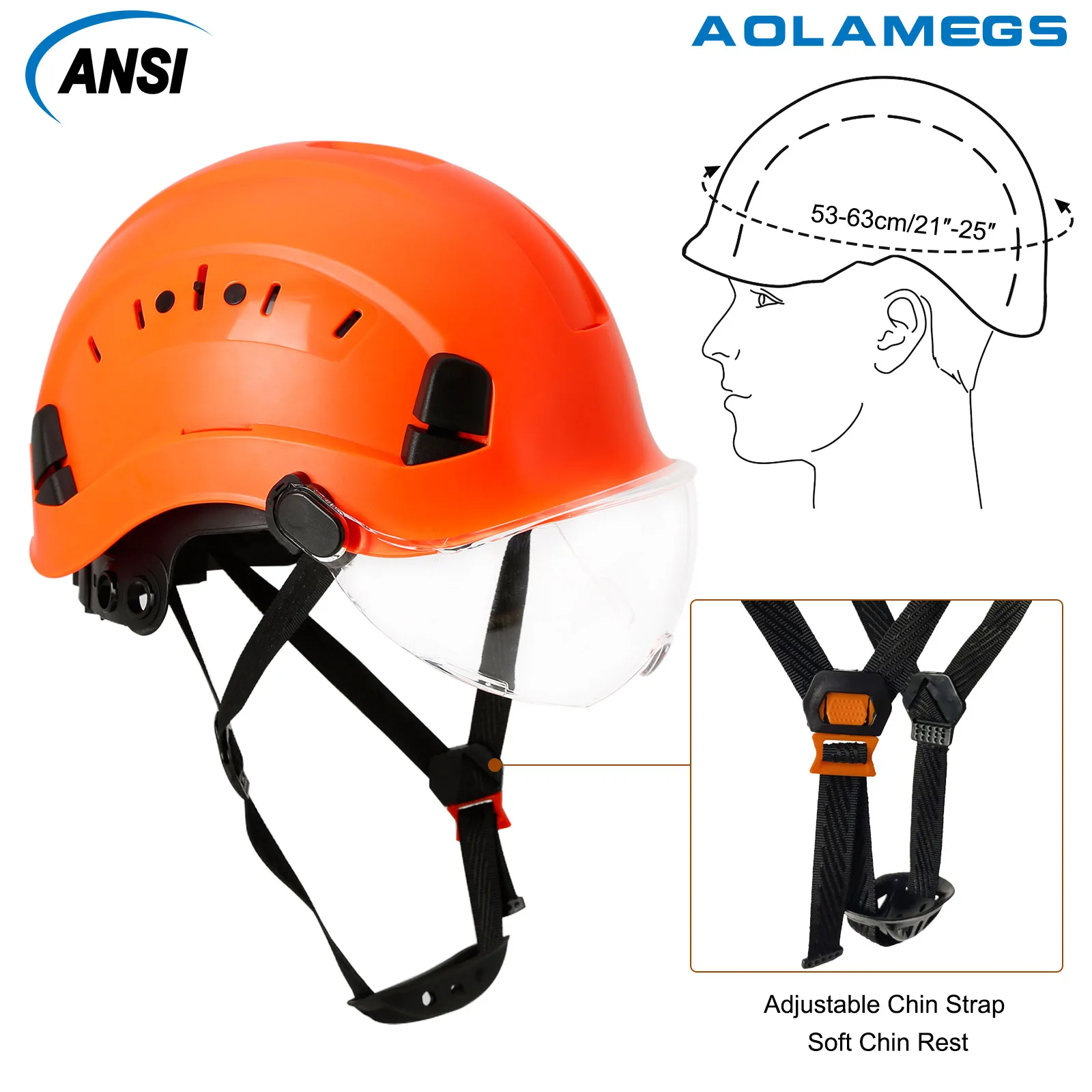 Safety Helmet With Dark Goggles Outdoor Climbing Riding Protective