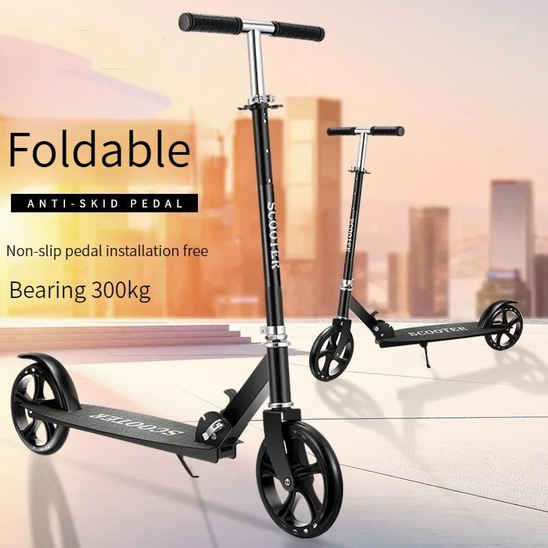 Children and Teens Adult Scooter Two-Wheel Two-Wheel Foldable City Work School Student One-Legged Scooter