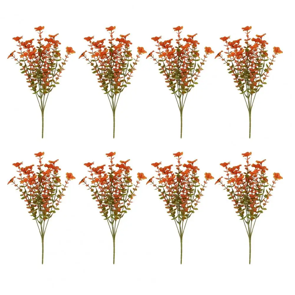 

Eucalyptus Leaves Decor Reusable Eucalyptus Leaves Realistic Uv Resistant Artificial Fall Flowers Non-fading Eucalyptus for Home