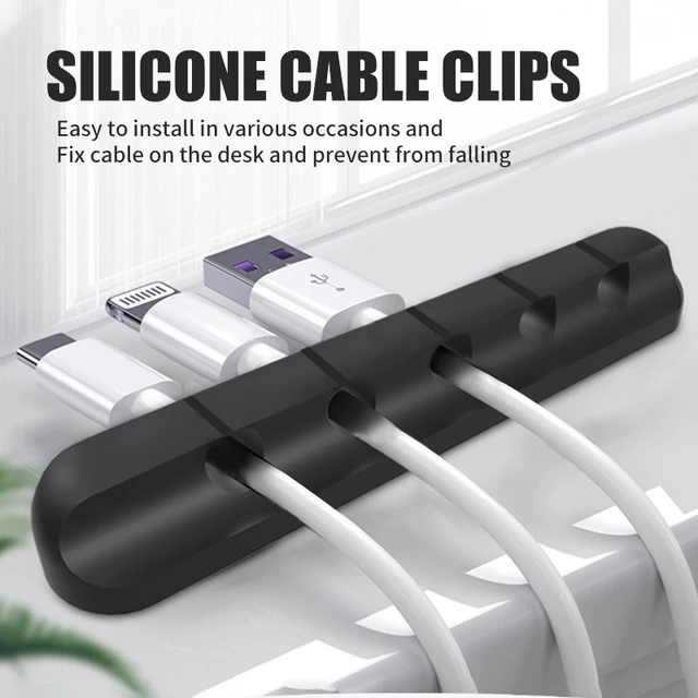 Silicone Cable Management Clips  Silicone Wire Cable Organizer - Silicone  Cable - Aliexpress