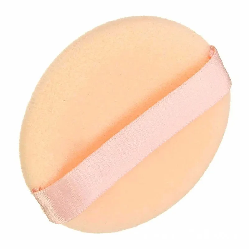 5pcs Round Facial Powder Foundation Puff ,Portable Soft Cosmetic Puff For Makeup Application, Beauty Tool Essential Make Up